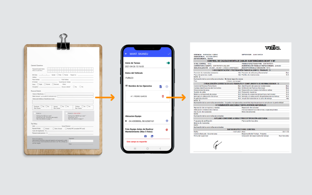 Gestión de datos en inspecciones
